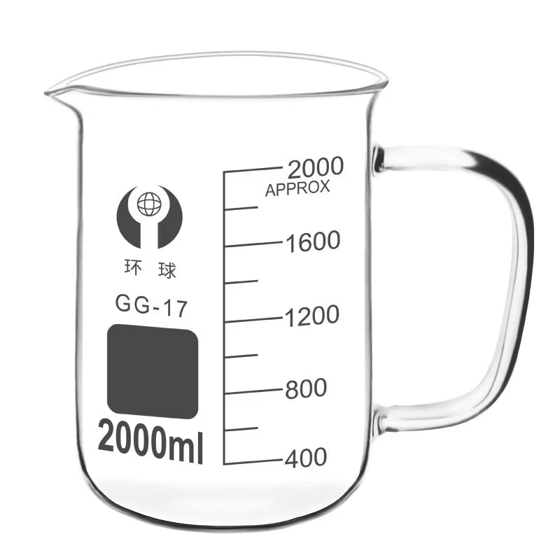 1Pcs 50Ml100Ml 250Ml500Ml1000Mllab High Borosilicate Glass Beaker with Handle Scale Measuring Cup Laboratory Equipment