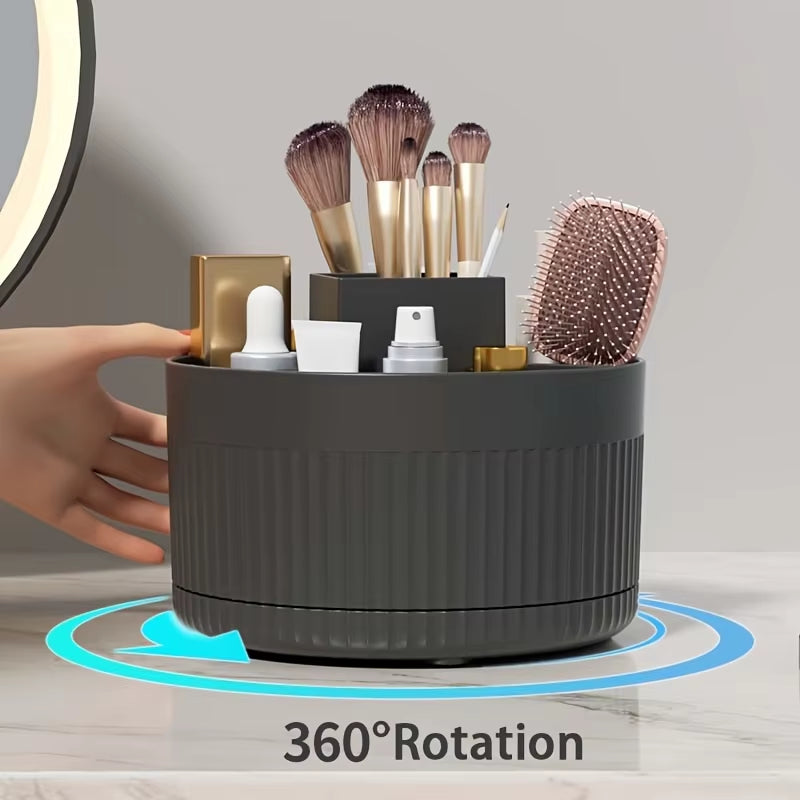 360° Rotating Makeup Organizer Countertop Makeup Organizer Bathroom Accessories Makeup Brush Holder & Lipstick Holder