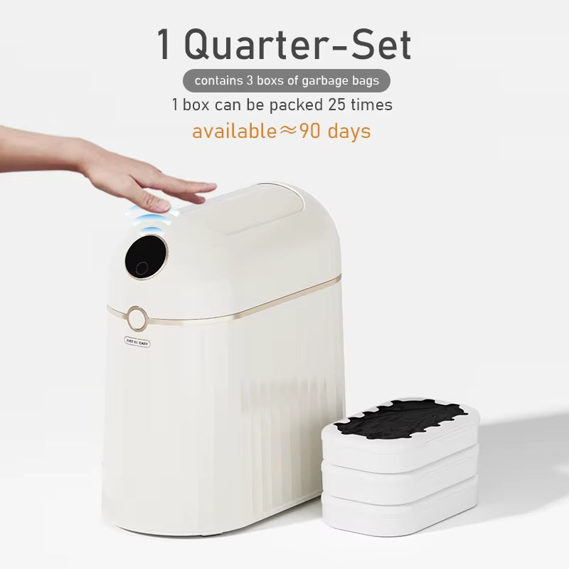 Automatic Packing Trash Can 10 Liters Garbage Cans for Kitchens Smart Automatic Bagging Trash Bin Home Induction Wastebasket