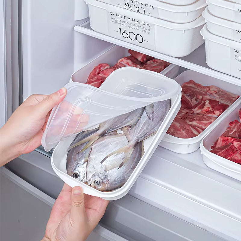 Kitchen Refrigerator Crisper with Scale Frozen Meat Packaging Food Grade Fruit and Vegetable Bento Storage Lunch Boxes Japanes ﻿