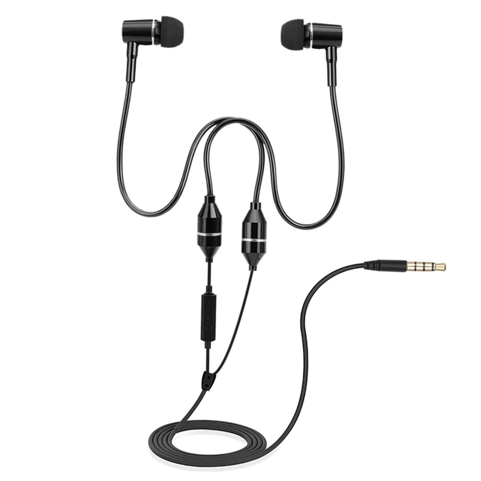 FC12 Stereo Music Headset Air Tube 3.5Mm Anti-Radiation Earphone In-Ear Headphone Noise Reduction Line Control W/ Mic for Phone