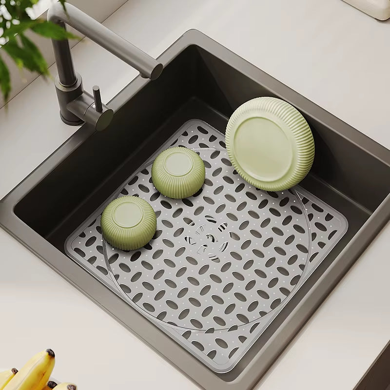 2 Pack Kitchen Sink Mat for Stainless Steel Sink PVC Eco-Friendly for Bottom of Kitchen Sink Dishes and Glassware Fast Draining