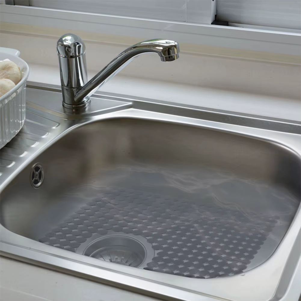 Kitchen Sink Mat Good Grip anti Slip Sink Mat for Dinnerware Tableware for Stainless Steel/Ceramic Sinks,Pvc Eco-Friendly Protec