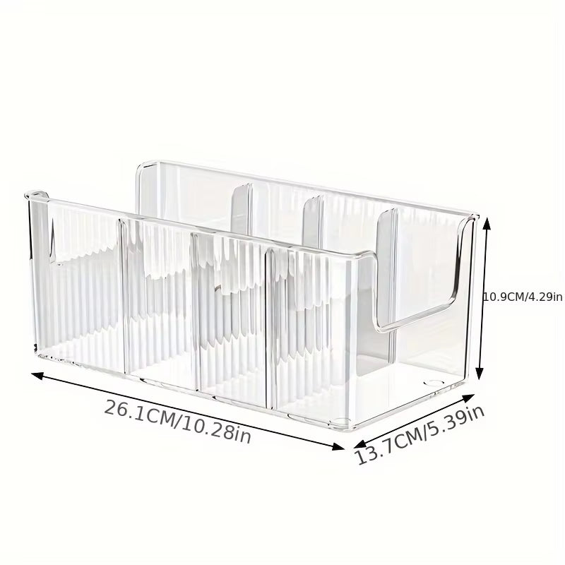 Belt Storage Box; Home Use; Divided Tie Organizer; Desktop Transparent Men'S Belt Storage Box.