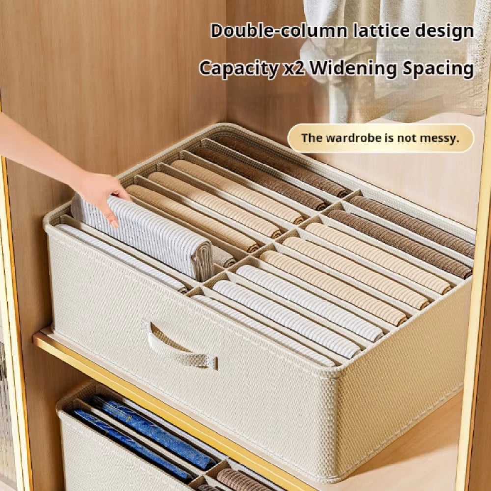 24 Grids Pants Sweater T-Shirt Jeans Storage Box Wardrobe Clothes Storage Organizer with Board Cabinet Drawer Storage Boxes