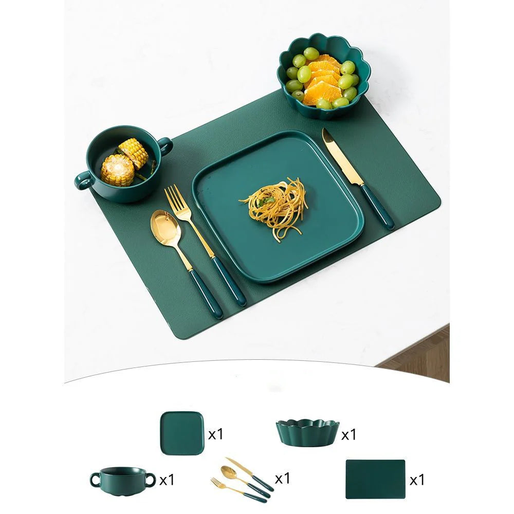 Elegant Continental Dining Set Complete Steak Knife and Dish Collection