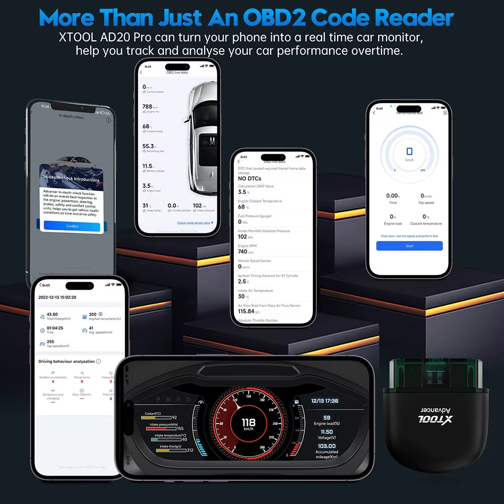 AD20 PRO OBD2 Scanner Wireless BT Car Diagnostic Tool with All System Scan Code Reader Clear Oil Reset for Iphone Android