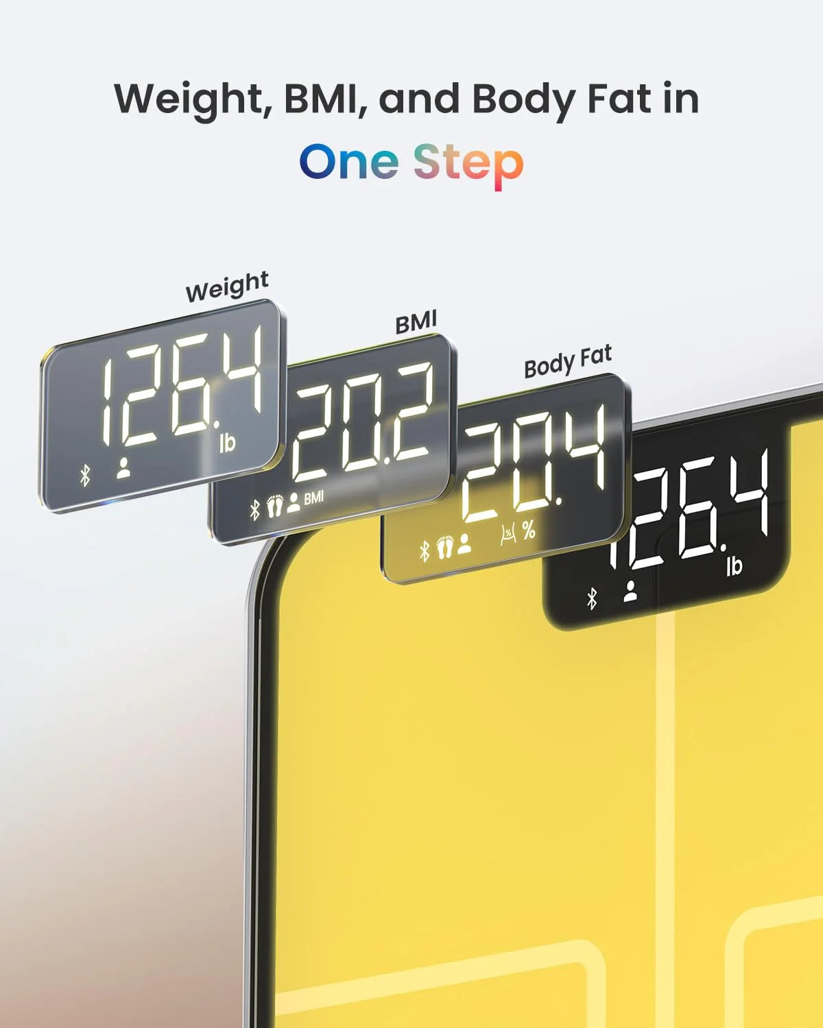 Smart Scale for Body Weight with Customize Scale Colors, Rechargeable, ITO Coating, Elis Chroma