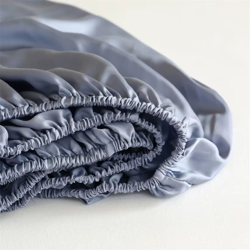 23Mm Mulberry Silk Fitted Sheets 100% 23 Momme Natural Silk Bed Sheet Luxury Smooth Mattress Cover Breathable Soft Bedding Sheet