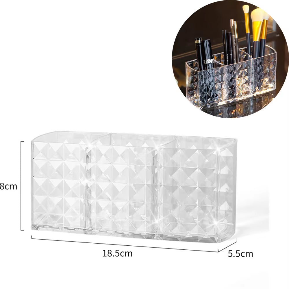 Large 8Girds Makeup Holder Eyeshadow Palette Storage Organizer Cosmetic Case 2In1 Desktop Drawer Storage Box Lipstick Holder