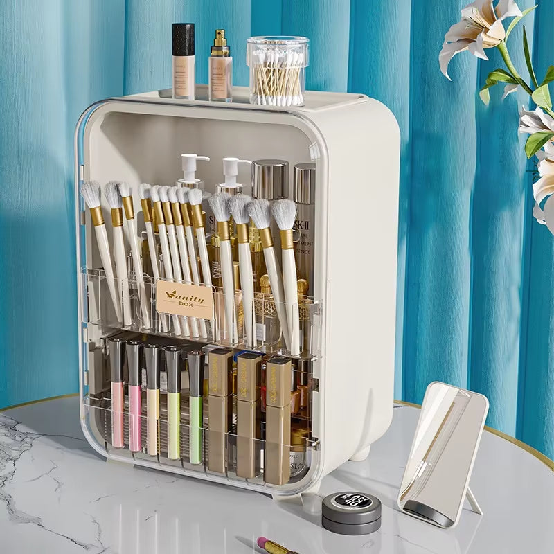 Cosmetic Organizer Large Capacity New Desktop Organizer Dust Lipstick Skincare Dressing Table Light Luxury Storage Racks
