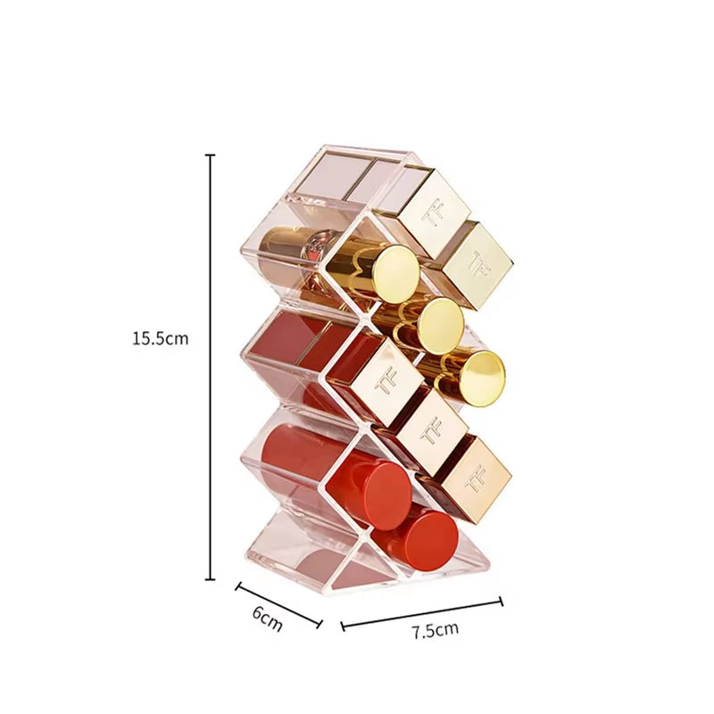 Large 8Girds Makeup Holder Eyeshadow Palette Storage Organizer Cosmetic Case 2In1 Desktop Drawer Storage Box Lipstick Holder