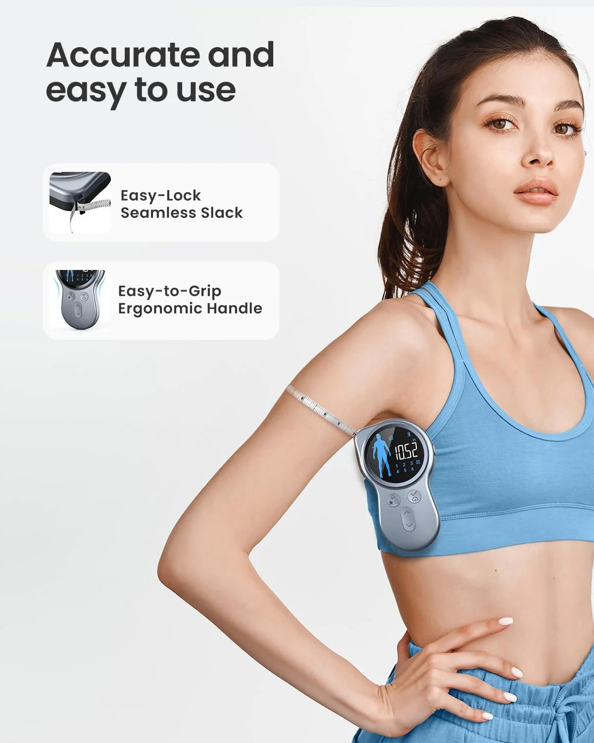 Upgraded Smart Body Measure Tape for Weight Loss, Muscle Gain, Fitness Bodybuilding