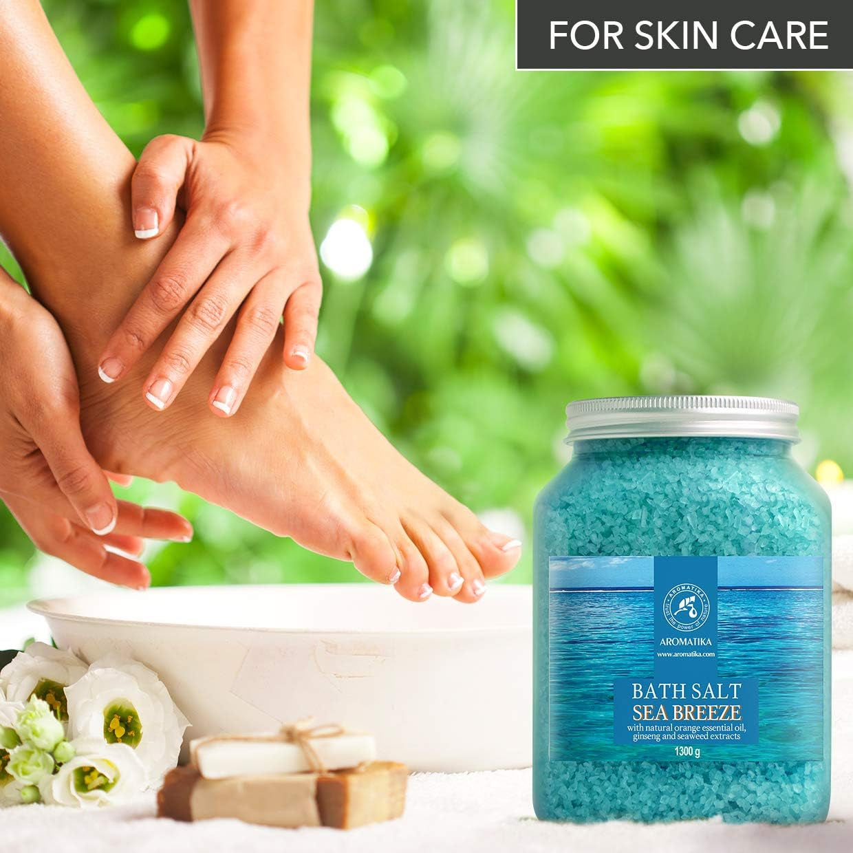 Bath Sea Salt 1300G - Sea Breeze Salt - Ocean Breeze - Natural Bath Sea Salts - Best for Good Sleep - Relaxing - Calming - Body Care - Beauty - Aromatherapy