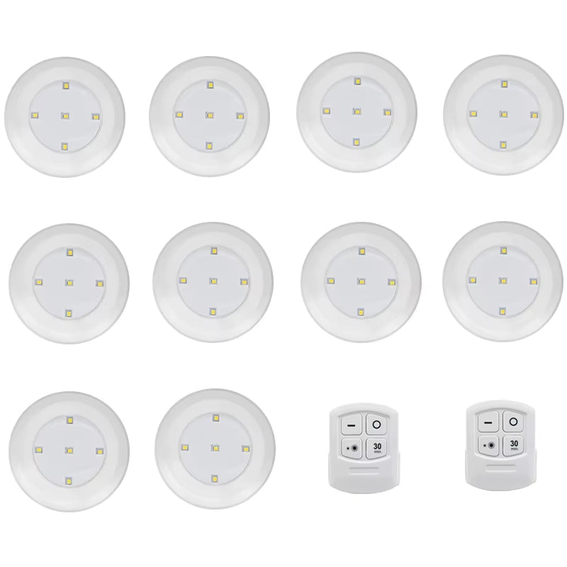 3W Super Bright Cob under Cabinet Light LED Wireless Remote Control Dimmable Wardrobe Night Lamp Home Bedroom Closet Kitchen