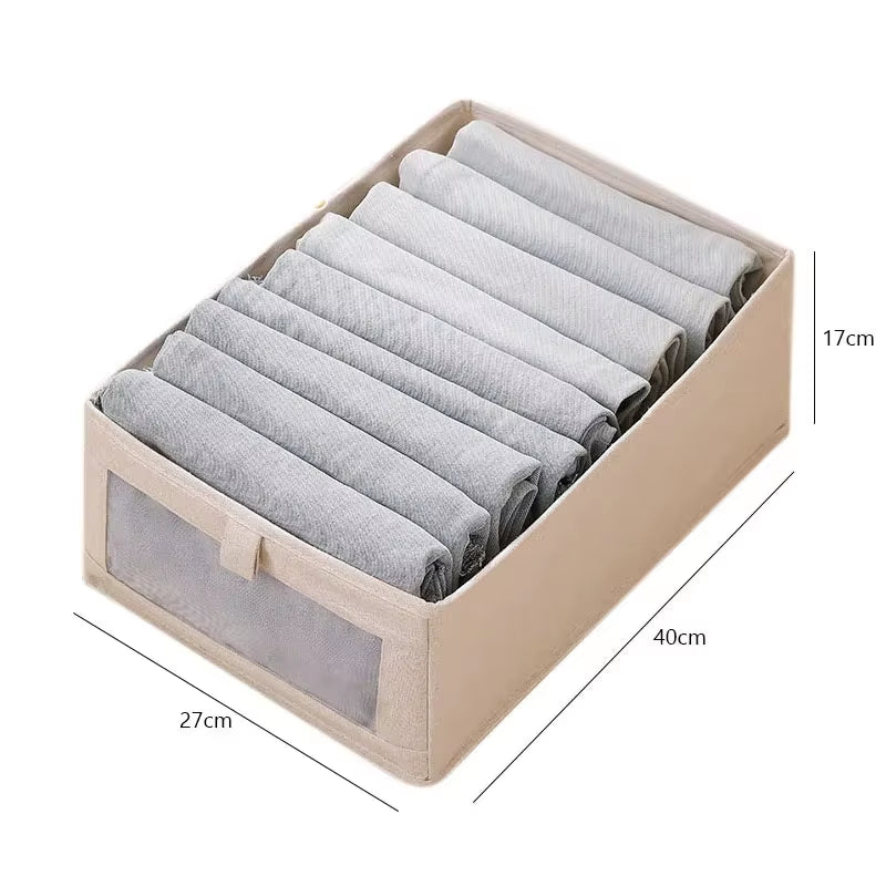 1PC Visible Wardrobe Storage Organizers Cabinet Drawer Clothes Storage Box for T-Shirts Jeans Underwear Pants Organizer Box
