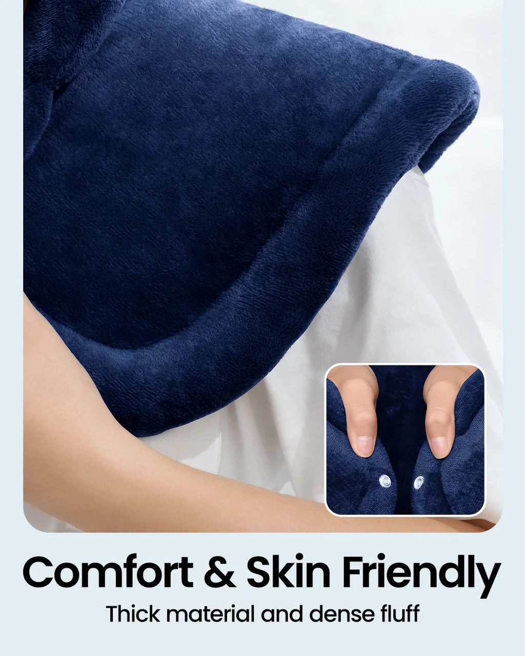 Extra Large Heating Pad for Shoulders Neck and Back, 9 Temperature Settings, FSA HSA Eligible, 19"X 24", Blue