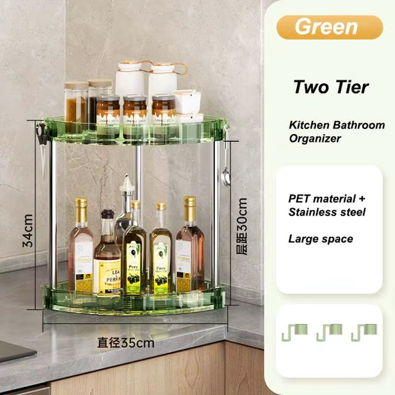 Bathroom Shelf Countertop Triangle Organizer Multi-Layer Washstand Corner Rack Multifunctional Kitchen Corner Storage Rack