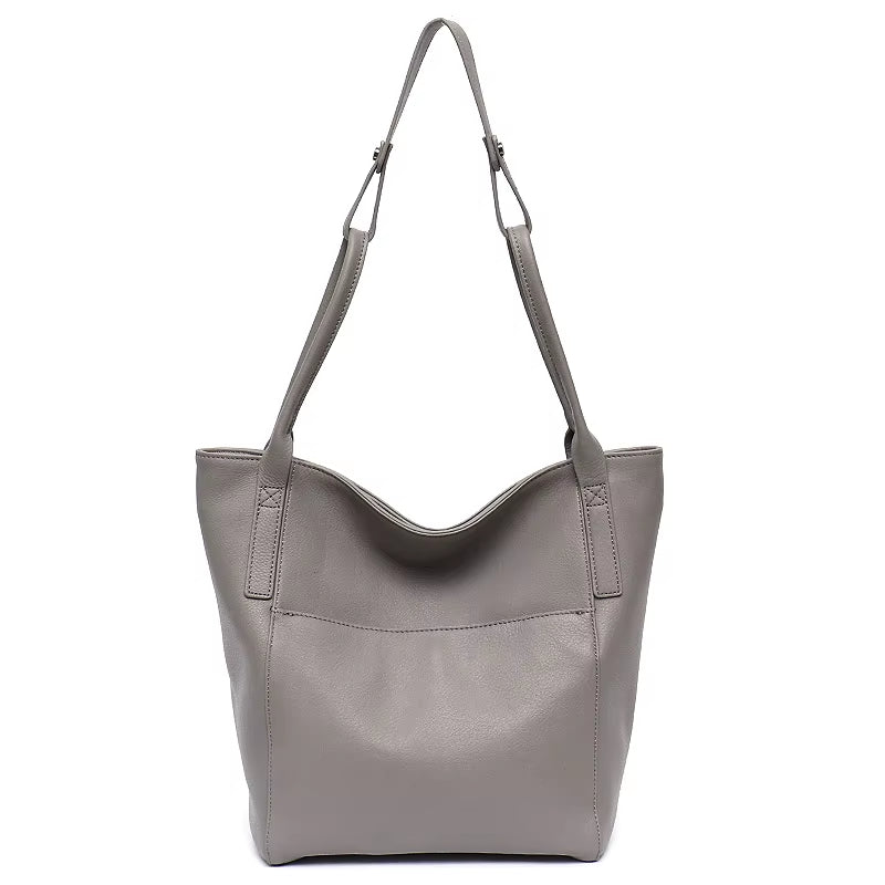 SC Luxury Genuine Leather Tote for Women Brand Design Large Shoulder Bag Bucket Soft Natural Cowhide Female Daily Hobo Crossbody