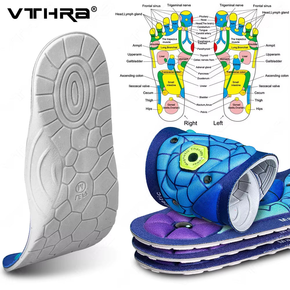 New Style 1 Pairs Magnetic Insoles EVA Massage Arch Support for Foot Pain Relief Slim Legs Acupressure Therapy Unisex Pads