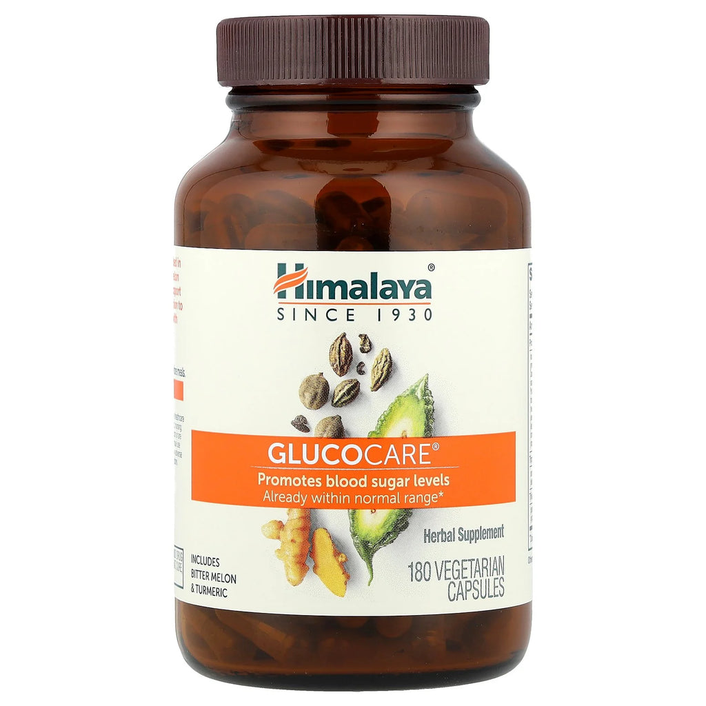 Glucocare Herbal Supplement, Metabolism Support, Pancreatic Support, Triphala, Bitter Melon, Turmeric, 180 Capsules