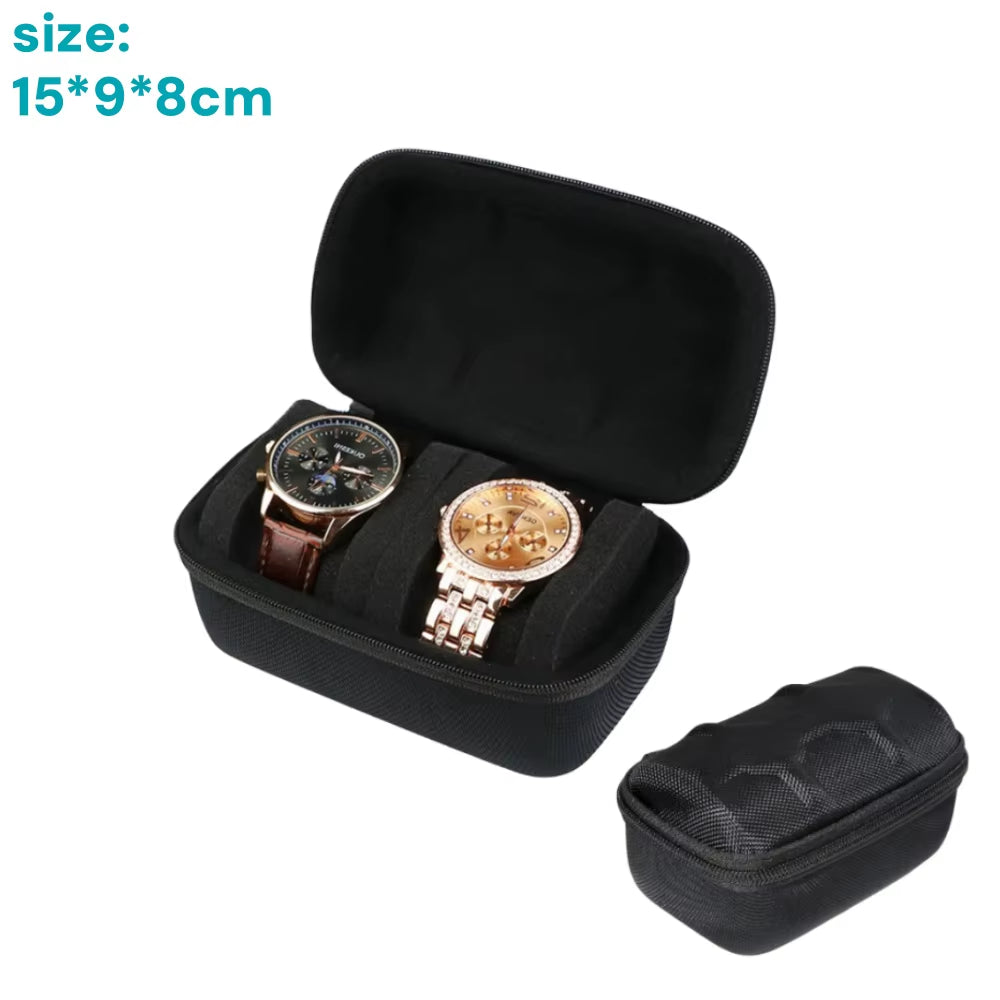 1/2/3/5/8-Slot Watch Case |Hard Shell Travel Organizer with Pillow Insert - Gift Ready (Black),Suitable for Smart Watch Storage