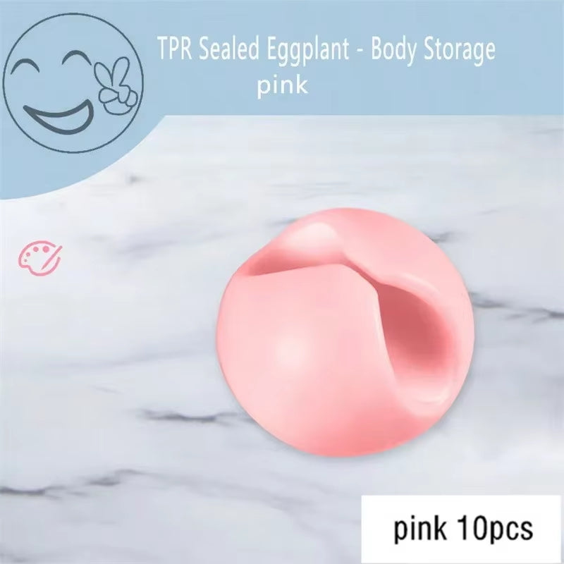 10Pcs Candy Color Cable Clip Cable Holder Adhesive Wire Keeper Cord Cable Organizer for Home Office under Desk Management