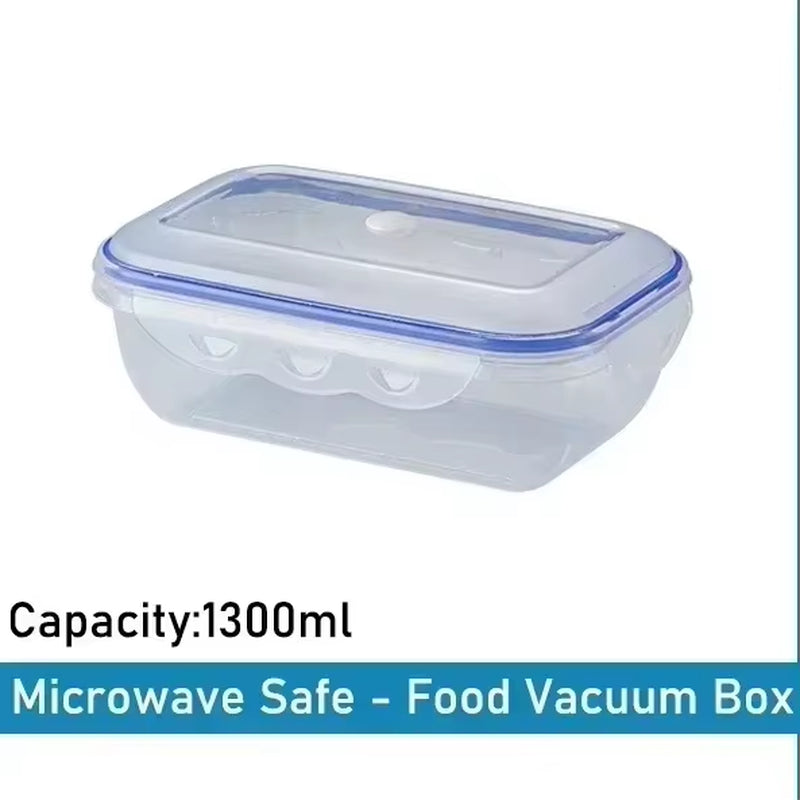 Vacuum Food Storage Box Transparent Storage Container Fridge Organizer Microwave Safe Fresh-Keeping Sealing Box Food Dispenser