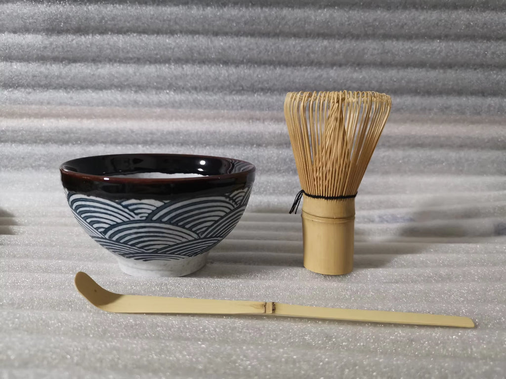 Japanese Matcha Tea Set Matcha Bowl Bamboo Whisk Holder Tray Matcha Set