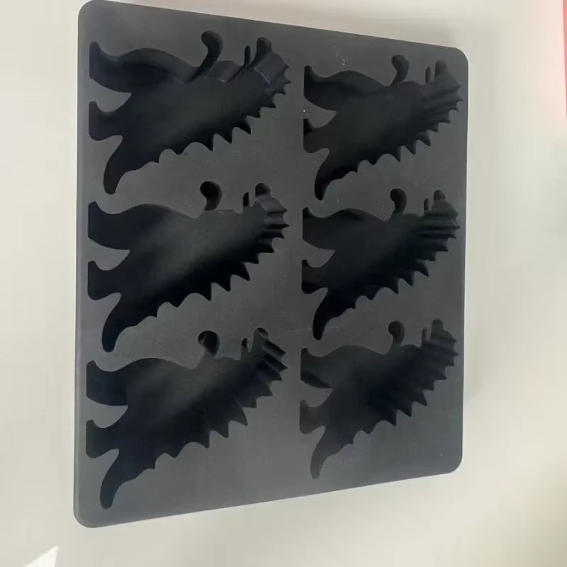 Monster Ice Mold Dinosaur Cake Decor Candy Jelly Baking Tool Candle Soap Mould Kitchen Silicone Cube Mold Makes 6 Giant Mold