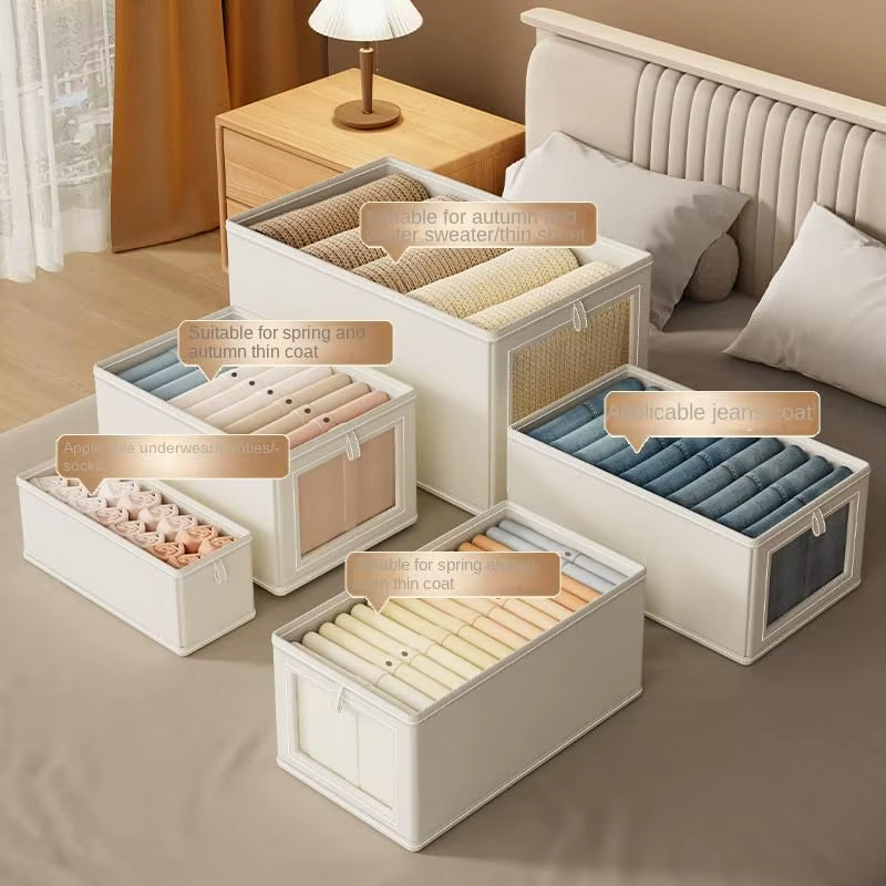 Large-Capacity Household Clothing Storage Box Enlarged and Thickened Folding Storage Box Suitable for Cotton Quilts down Jackets