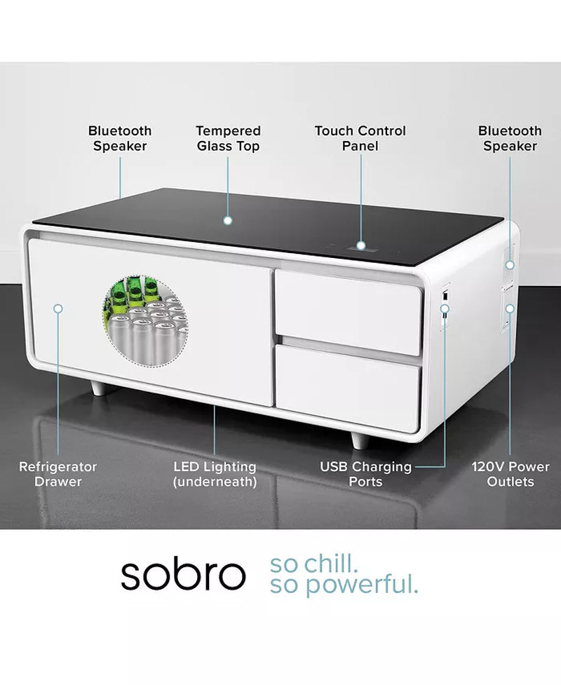 Smart Storage Coffee Table with Refrigerated Drawer