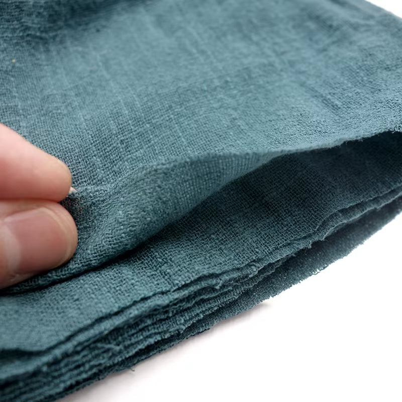 Soft Linen Cotton Fabric Organic Material Pure Natural Flax for Sewing DIY Handmade Clothes Patchwork Fabric