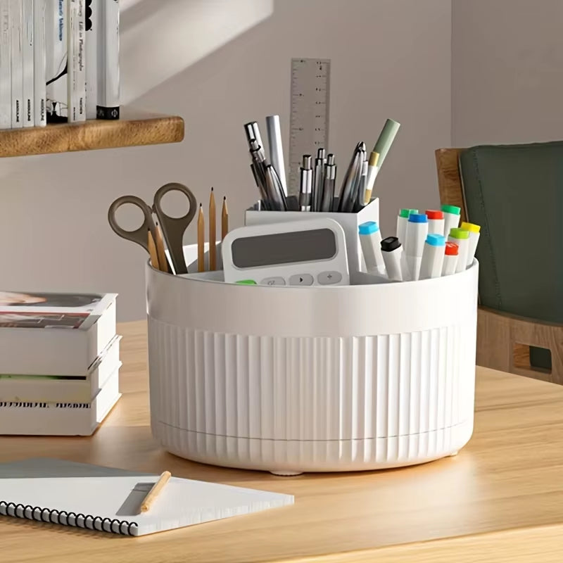 360° Rotating Makeup Organizer Countertop Makeup Organizer Bathroom Accessories Makeup Brush Holder & Lipstick Holder