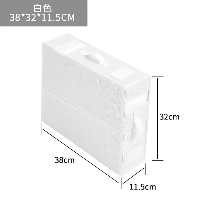 Foldable Closet Storage Bins Air and Dust Resistant Folding Bed Linen Organizer Window Clothes and Sheets Storage Box