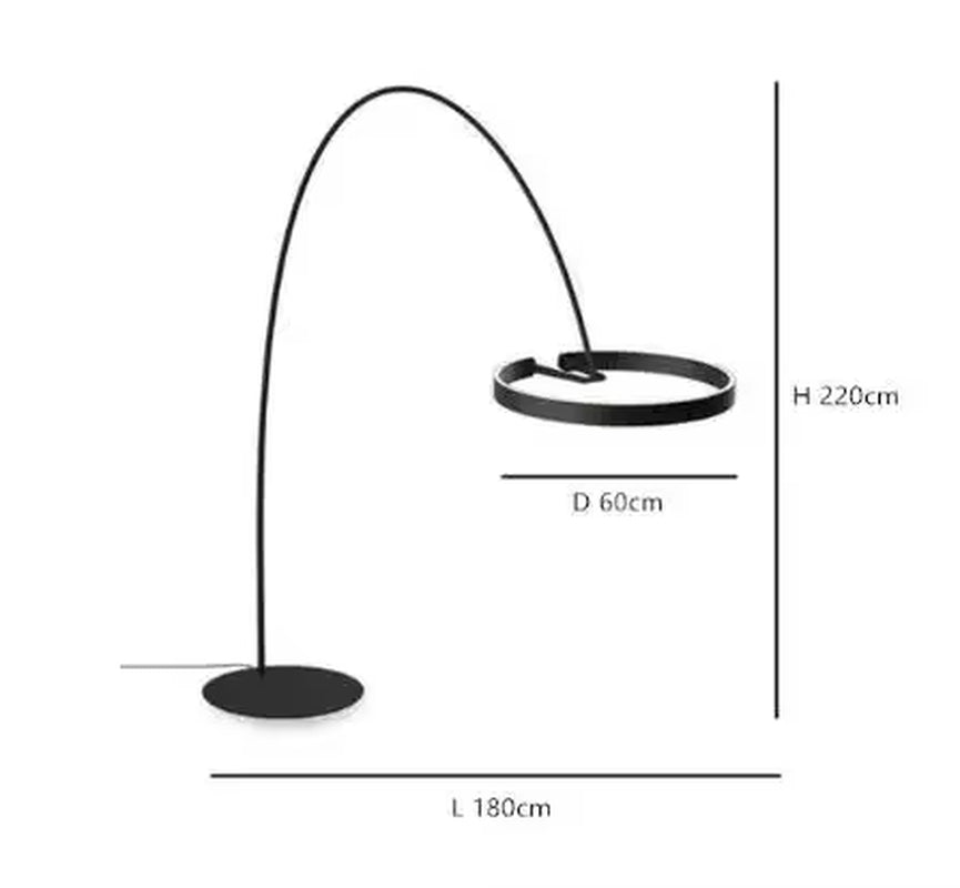 Ring Fishing Floor Lamp Room Decor Golden Long Pole Modern Simple LED Minimalist Light Luxury Designer Vertical Table Lamps