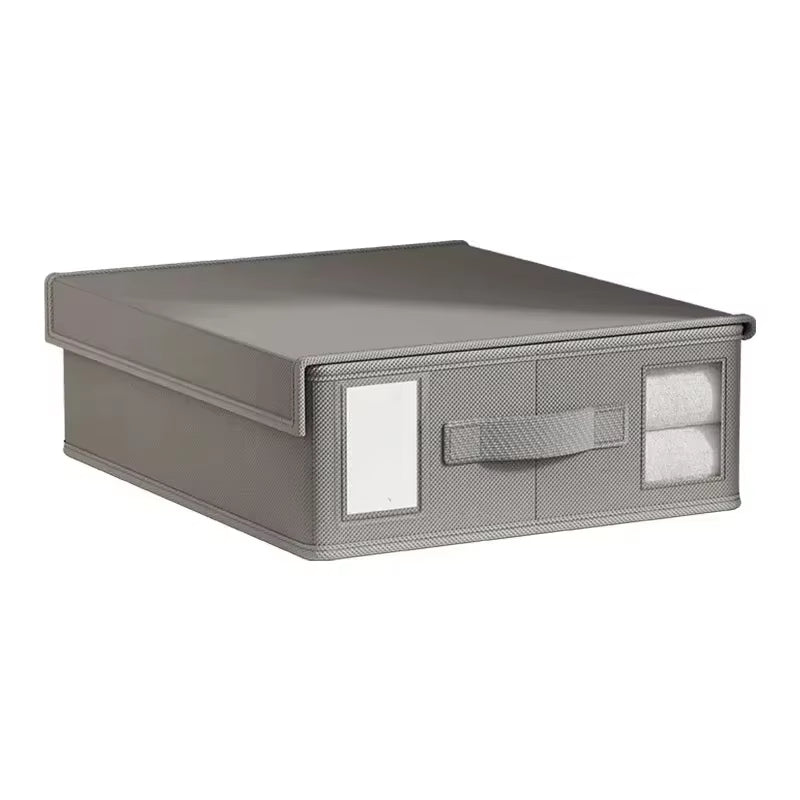 Creative Bed Sheet Storage Box Clothing Fabric Sheet 4-Piece Organizer Wardrobe Blanket Quilt Cover Non-Woven Storage Box