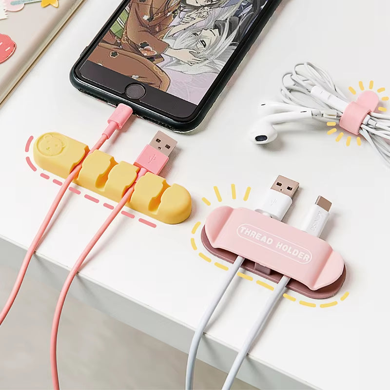 1 Piece Cute Cable Organizers Holder Clips for Desktop Cord Organizers Management Office Home