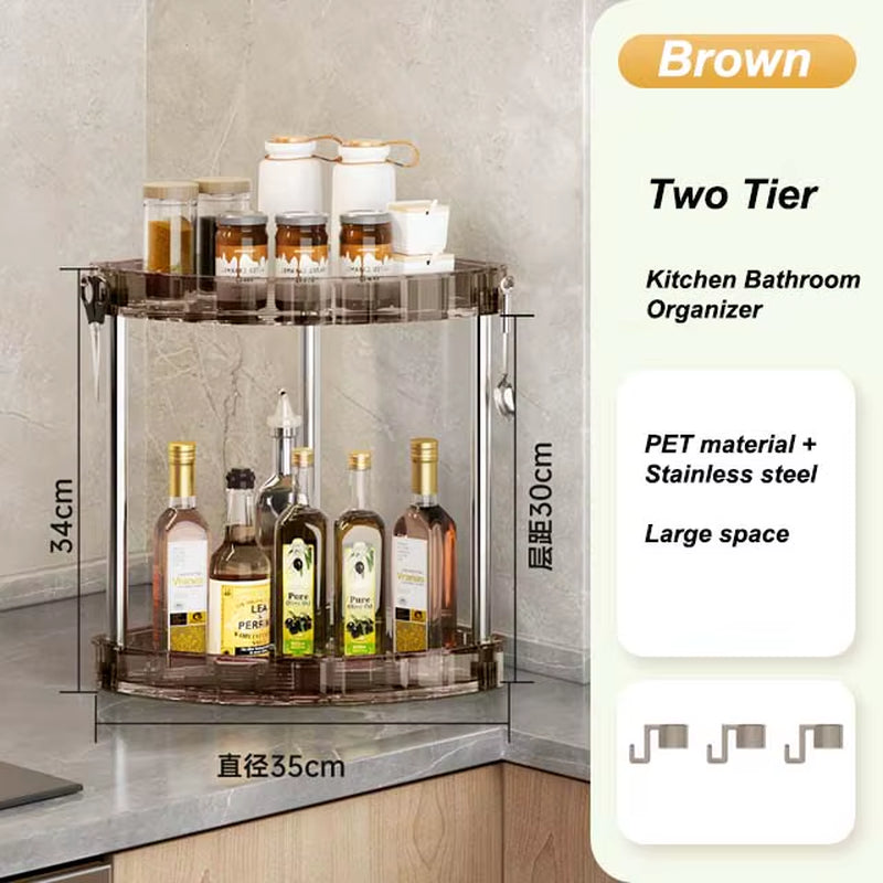 Bathroom Shelf Countertop Triangle Organizer Multi-Layer Washstand Corner Rack Multifunctional Kitchen Corner Storage Rack