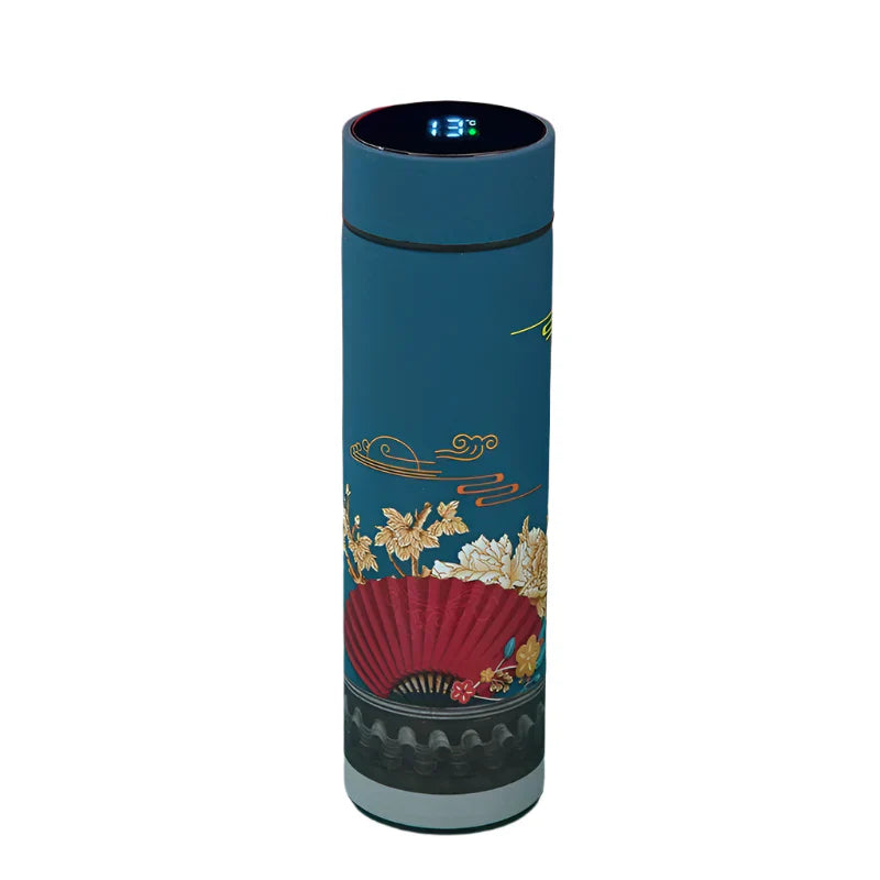 Retro Smart Thermal Water Bottle with Temperature Display-0