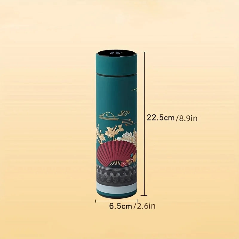 Retro Smart Thermal Water Bottle with Temperature Display-1