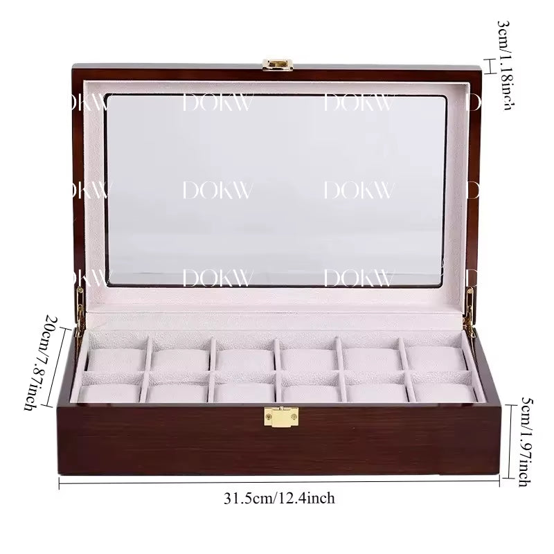 Luxury Wooden Watch Box 1/2/3/5/6/10/12 Grids Watch Organizers 6 Slots Wood Holder Boxes for Men Women Watches Jewelry Display