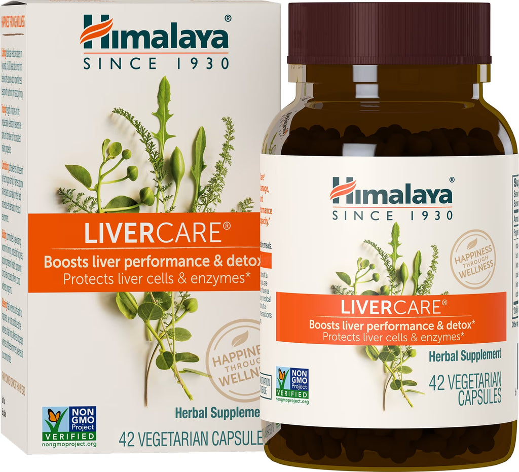 Livercare for Total Liver Support, Cleanse and Detox, Protects Cells & Enzymes, 375 Mg, 42 Capsules