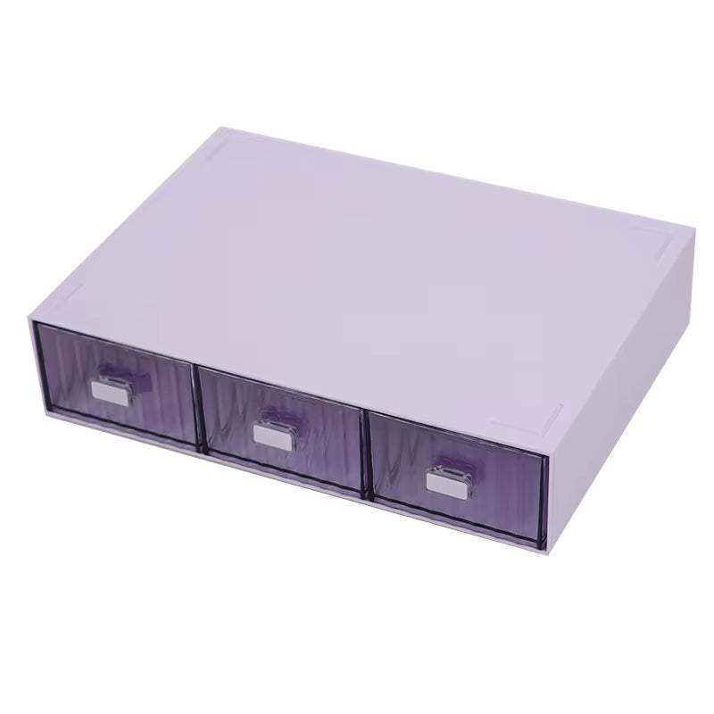 Ins Acrylic Pen Holder Storage Box Desktop Stationery Pen Box Office Transparent Large-Capacity Drawer Makeup Organizer Cosmetic