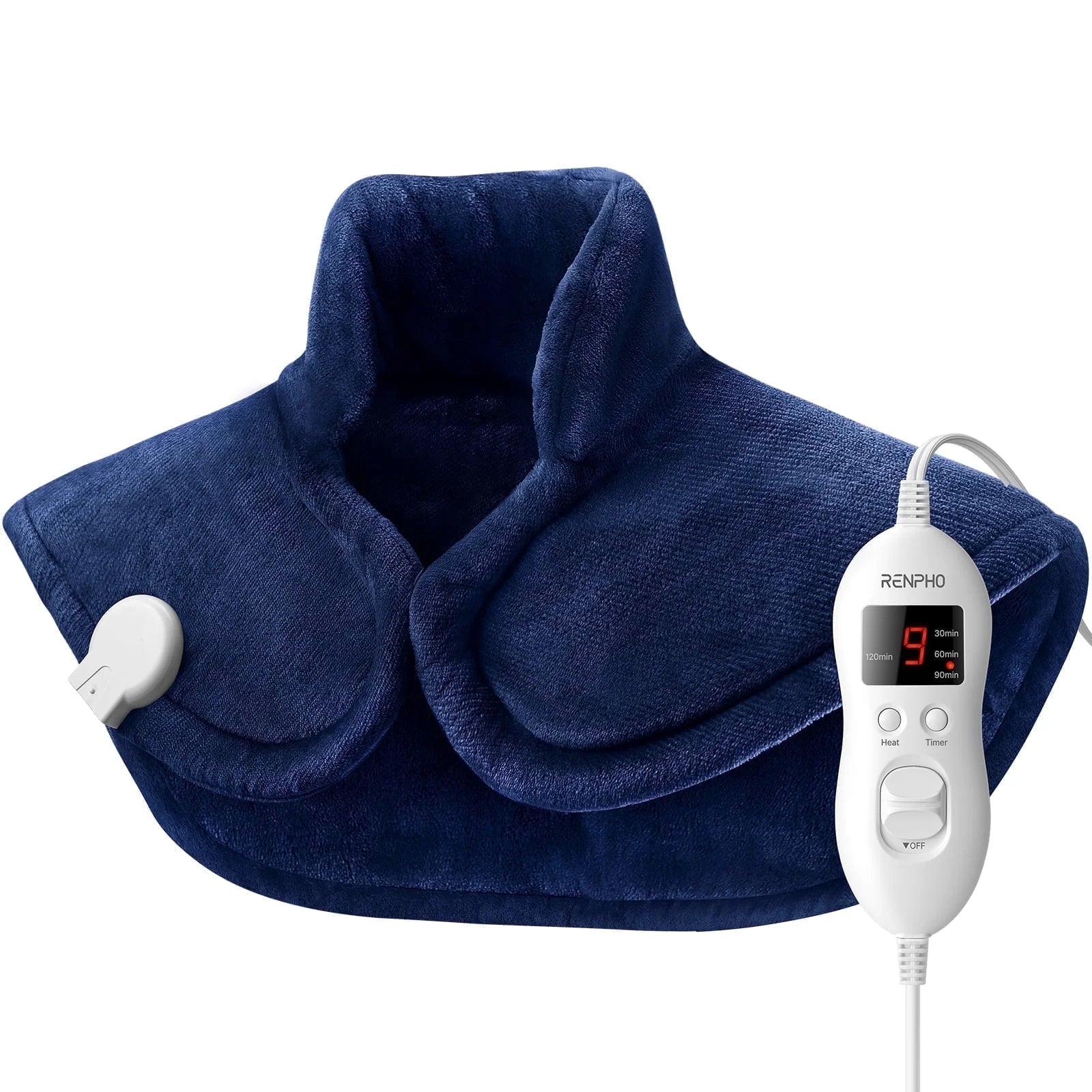 Extra Large Heating Pad for Shoulders Neck and Back, 9 Temperature Settings, FSA HSA Eligible, 19"X 24", Blue
