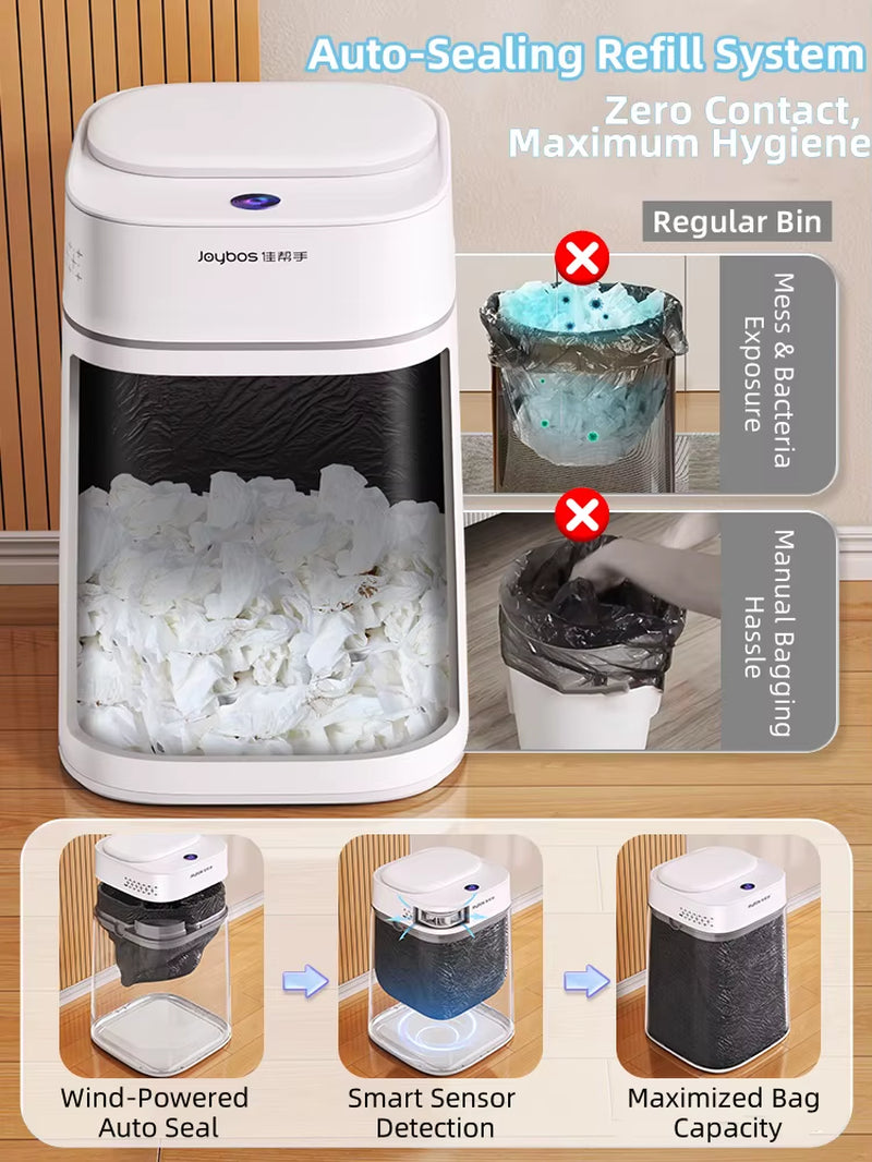 10L Smart Sensing Trash Can Rechargeable Kitchen with Lid Sundry Storage Bucket Bedroom Bathroom Toilet Paper Towel Basket