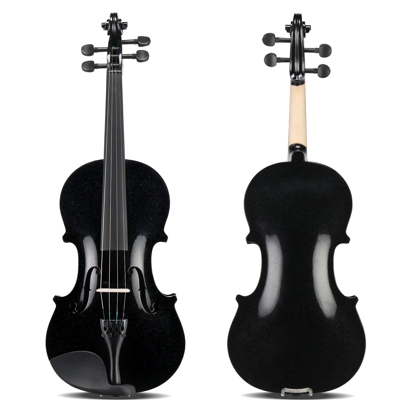 Violin Set Full Size 4/4 for Adults Beginners Students Basswood Black