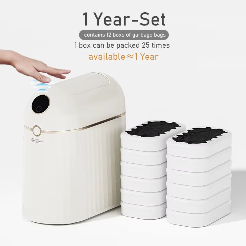 Automatic Packing Trash Can 10 Liters Garbage Cans for Kitchens Smart Automatic Bagging Trash Bin Home Induction Wastebasket