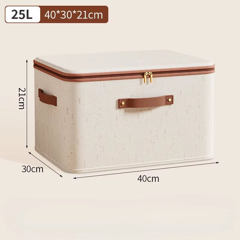 Extremely Large Thicken Clothes Organizer Home Cotton Linen Quilt Pants Sweater Storage Box Bedroom Closet Wardrobe Organizer