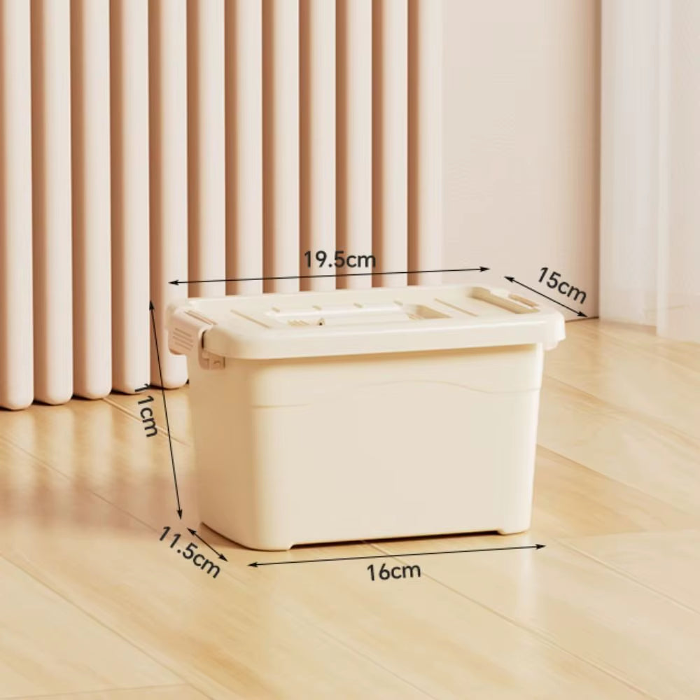 Large Capacity Durable Household Storage Box Waterproof Dustproof Household Organizer with Handle Multifunction Storage Cabinet